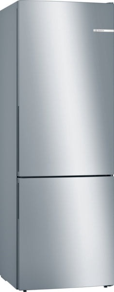 Bosch KGE49AICAG Series 6, Free-standing fridge-freezer with freezer at bottom, 201 x 70 cm, Stainless steel