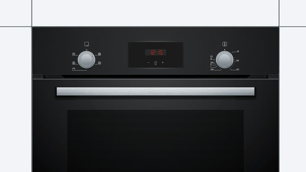 Bosch HHF113BA0B Series 2, Built-in oven, 60 x 60 cm, Black