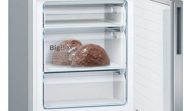 Bosch KGE49AICAG Series 6, Free-standing fridge-freezer with freezer at bottom, 201 x 70 cm, Stainless steel-5