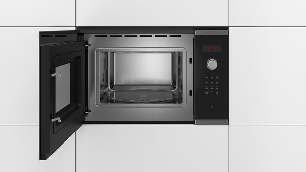 Bosch BFL553MS0B Series 4, Built-in microwave oven, 59 x 38 cm, Stainless steel