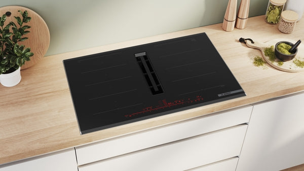 Bosch PXX875D67E Series 8, Induction hob with integrated ventilation system, 80 cm, surface mount with frame-4
