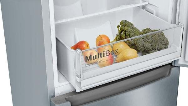 Bosch KGN33NLEBG Series 2, Free-standing fridge-freezer with freezer at bottom, 176 x 60 cm, Stainless steel look-5