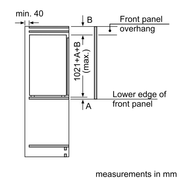 N 30, Built-in fridge, 102.1 x 54.1 cm, sliding hinge-14