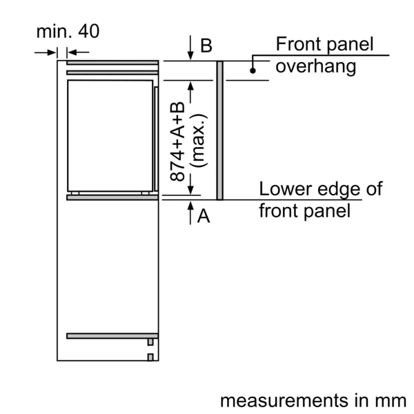 Neff Built-In Single-Door Freezer 87cm Height GI1216DE0-7