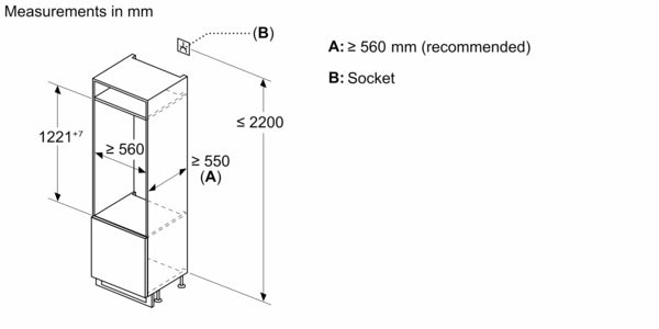 Series 2, Built-in fridge, 122.1 x 54.1 cm, sliding hinge-12