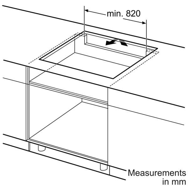 N 90, Induction hob, 90 cm, surface mount without frame-9