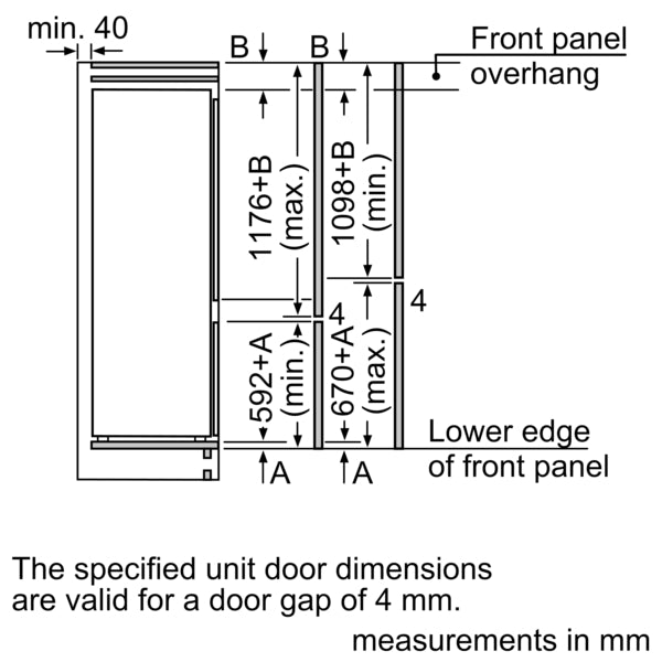 Series 2, Built-in fridge-freezer with freezer at bottom, 177.2 x 54.1 cm, sliding hinge-18