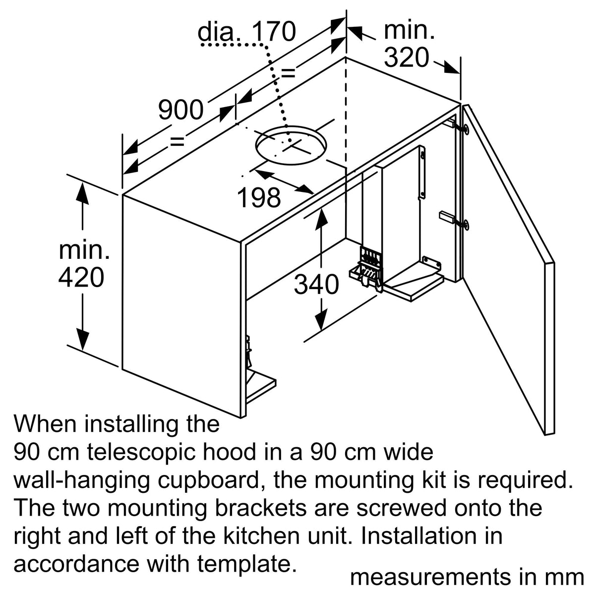 Bosch Optional Accessories for Telescopic Hoods DSZ4920