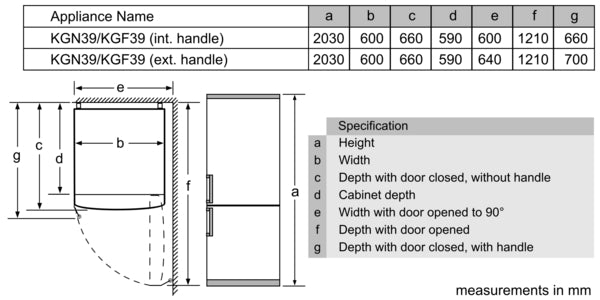 Bosch KGN392LEBG Series 4, Free-standing fridge-freezer with freezer at bottom, 203 x 60 cm, Stainless steel look-13