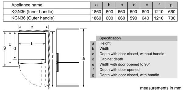 Series 2, Free-standing fridge-freezer with freezer at bottom, 186 x 60 cm, Stainless steel look-21