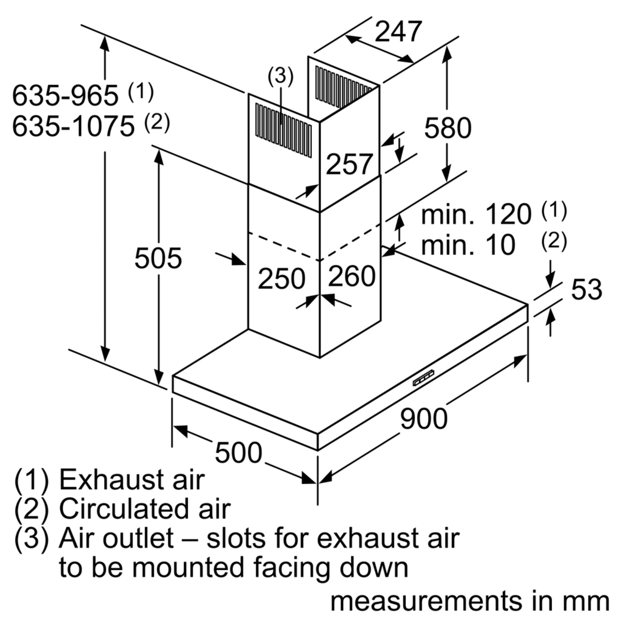 Bosch Box Chimney Hoods Series 2 DWB96BC60B