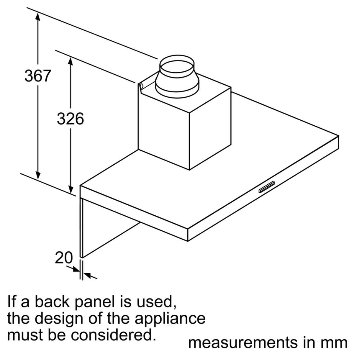 Bosch Box Chimney Hoods Series 2 DWB64BC50B