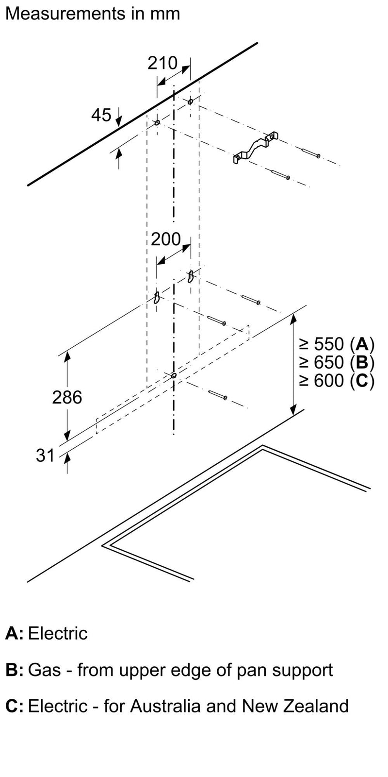 Bosch Box Chimney Hoods Series 2 DWB64BC50B
