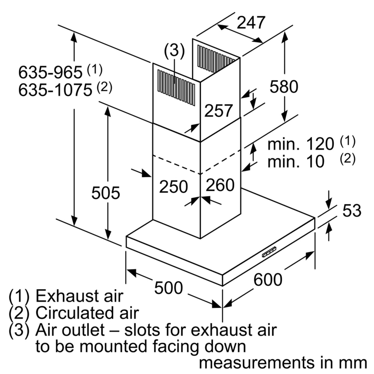 Bosch Box Chimney Hoods Series 4 DWB66DM50B