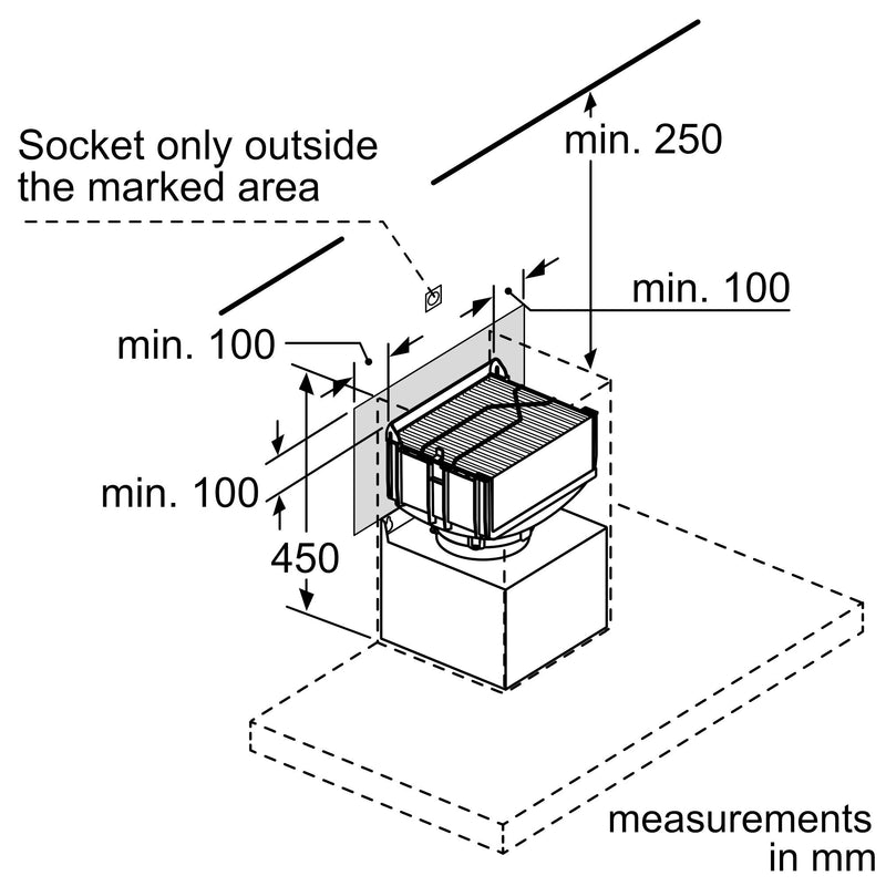 Bosch Optional Accessories for Chimney Hoods DWZ1DX1I6