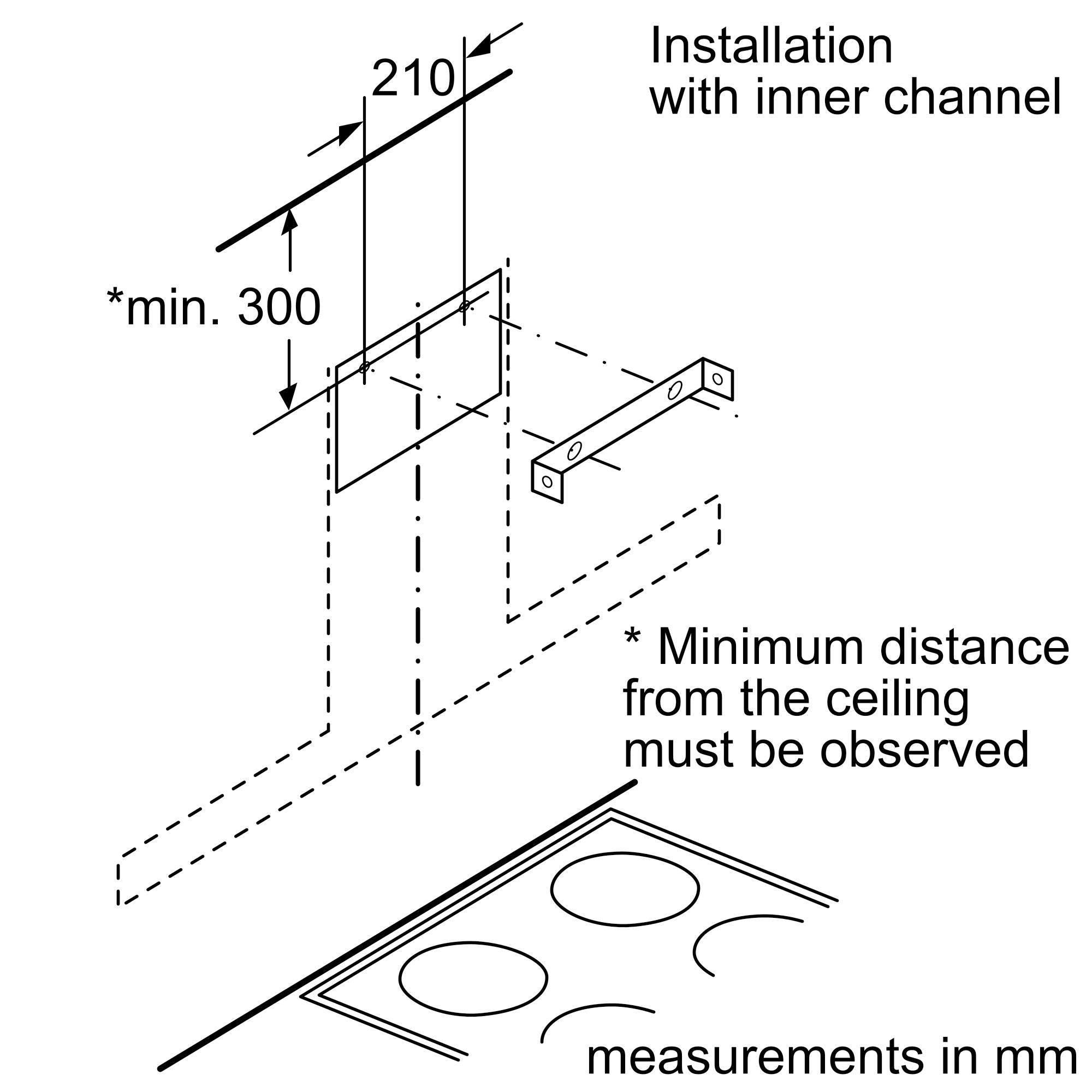 Bosch Optional Accessories for Chimney Hoods DWZ1DX1I6