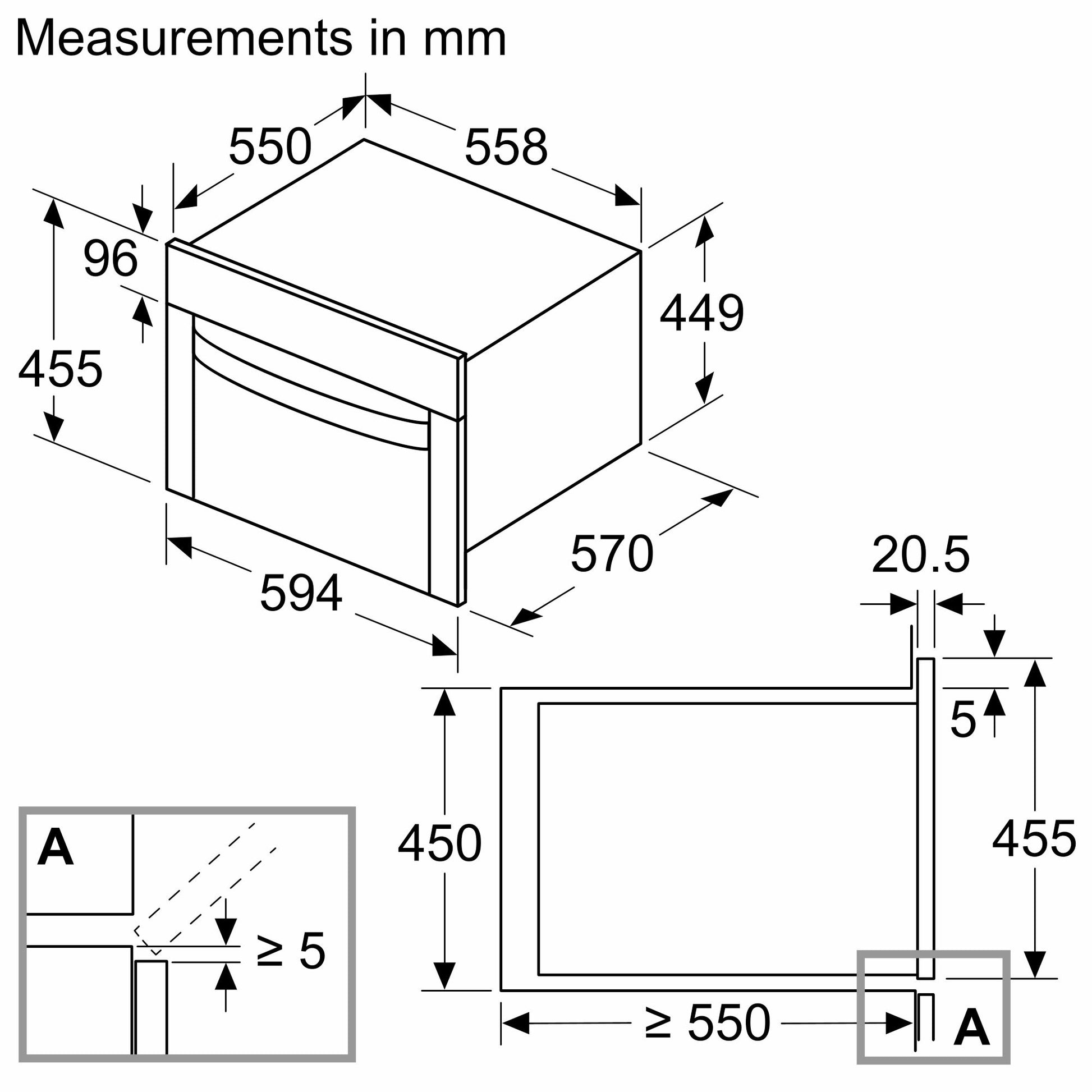N 50, Built-in microwave oven with hot air, 60 x 45 cm, Stainless steel product photo (MCZ_02262903_1670078_C1AMG83N0_en-GB.jpg)
