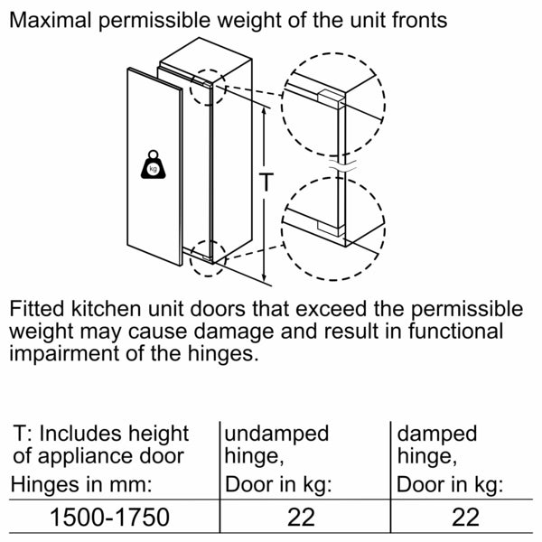 N 70, Built-in fridge, 177.2 x 55.8 cm, flat hinge-16