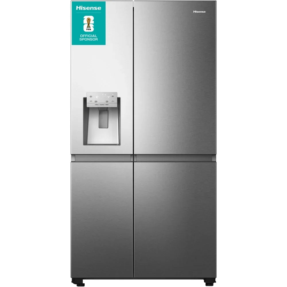 Hisense RS818N4TIC PureFlat Non-plumbed American style fridge freezer - Stainless steel *£300 CASHBACK*