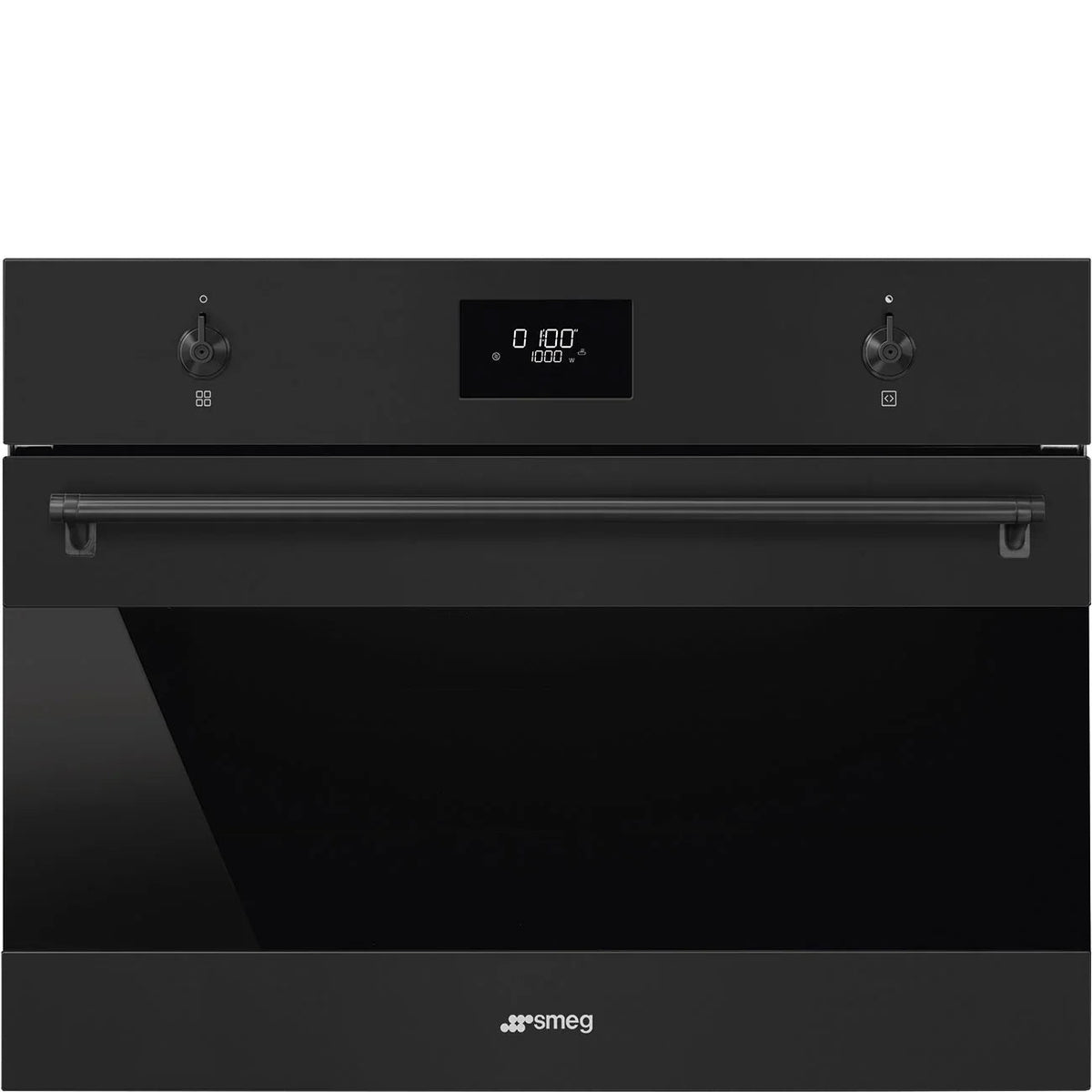 Smeg SO4301M1N Classic Compact Built-In Oven & Combi Microwave - Matte Black
