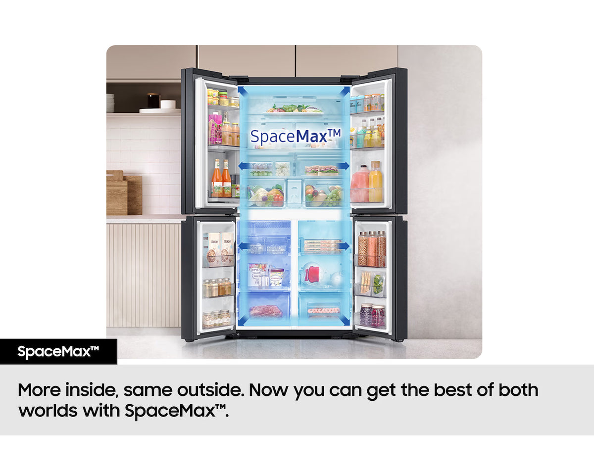 Bespoke AI 4 Door French Refrigerator Bespoke SpaceMaxTM 674L-3