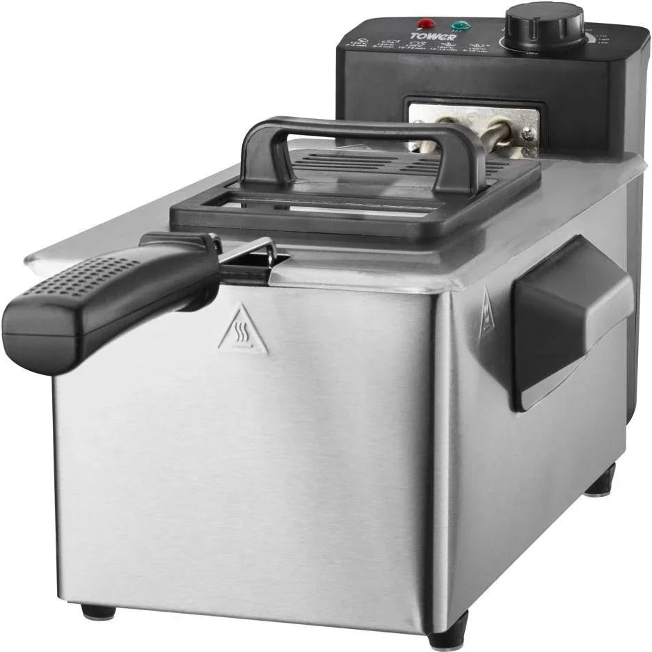 Tower T17048 3L Deep Fat Fryer - Stainless Steel