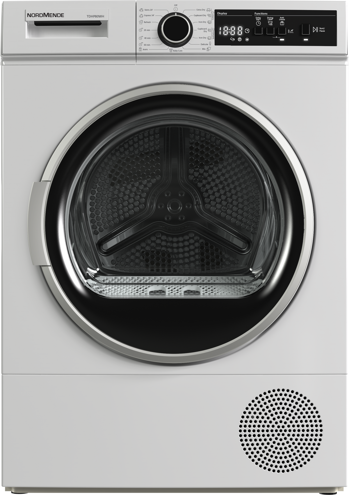 Nordmende TDHPE80WH Freestanding 8kg Heat Pump Tumble Dryer White