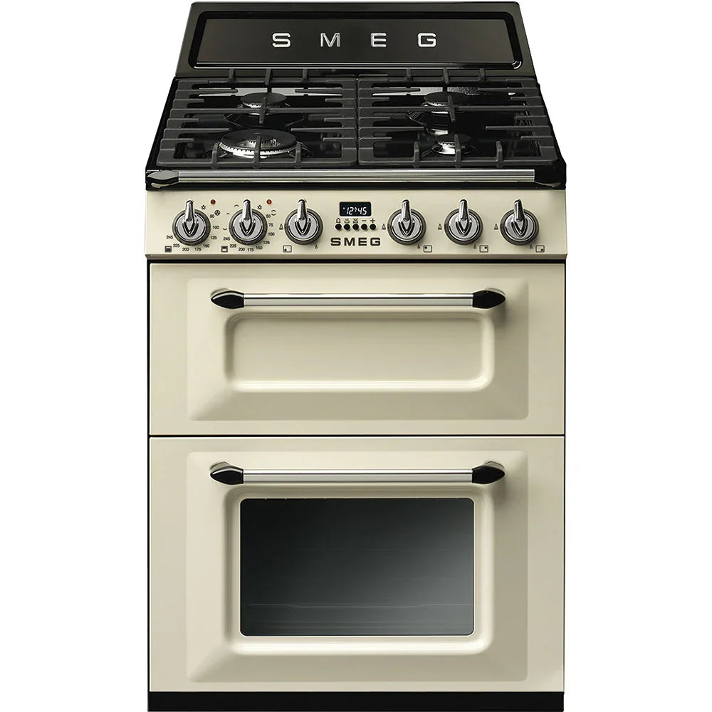 Smeg TR62P Victoria style 60cm Dual Fuel Cooker - Cream