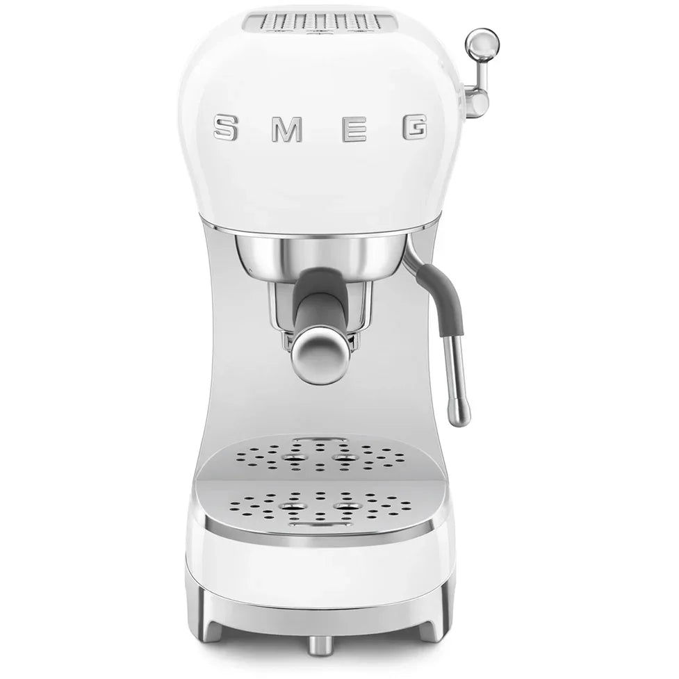 Smeg ECF02WHUK 50's style Espresso Coffee Machine With Stand Wand