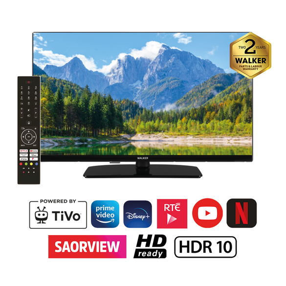 Walker WPS24241BK 24'' Smart LED SAT Tuner TV