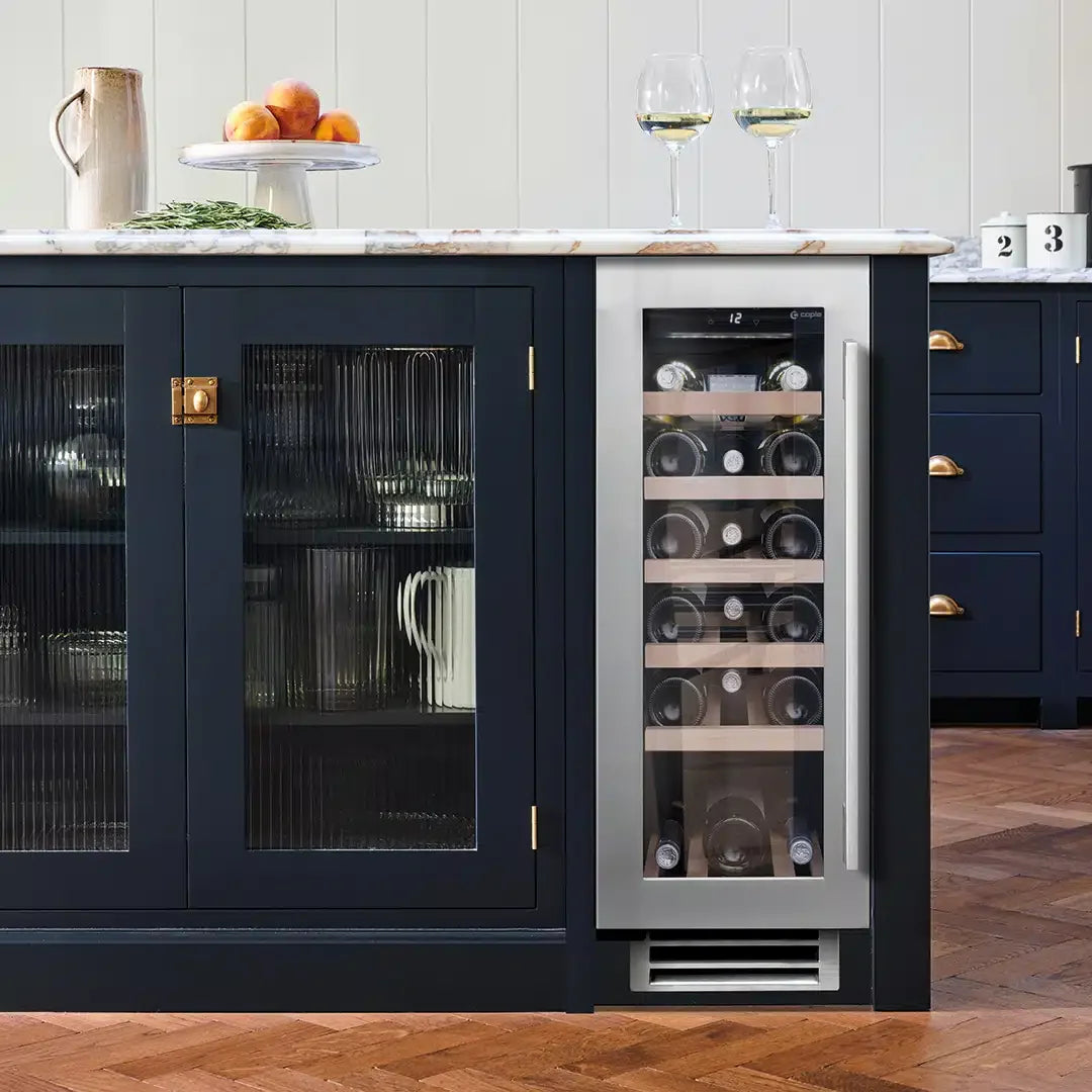 Caple Wi3125 30cm Undercounter Single Zone Steel Wine Cooler