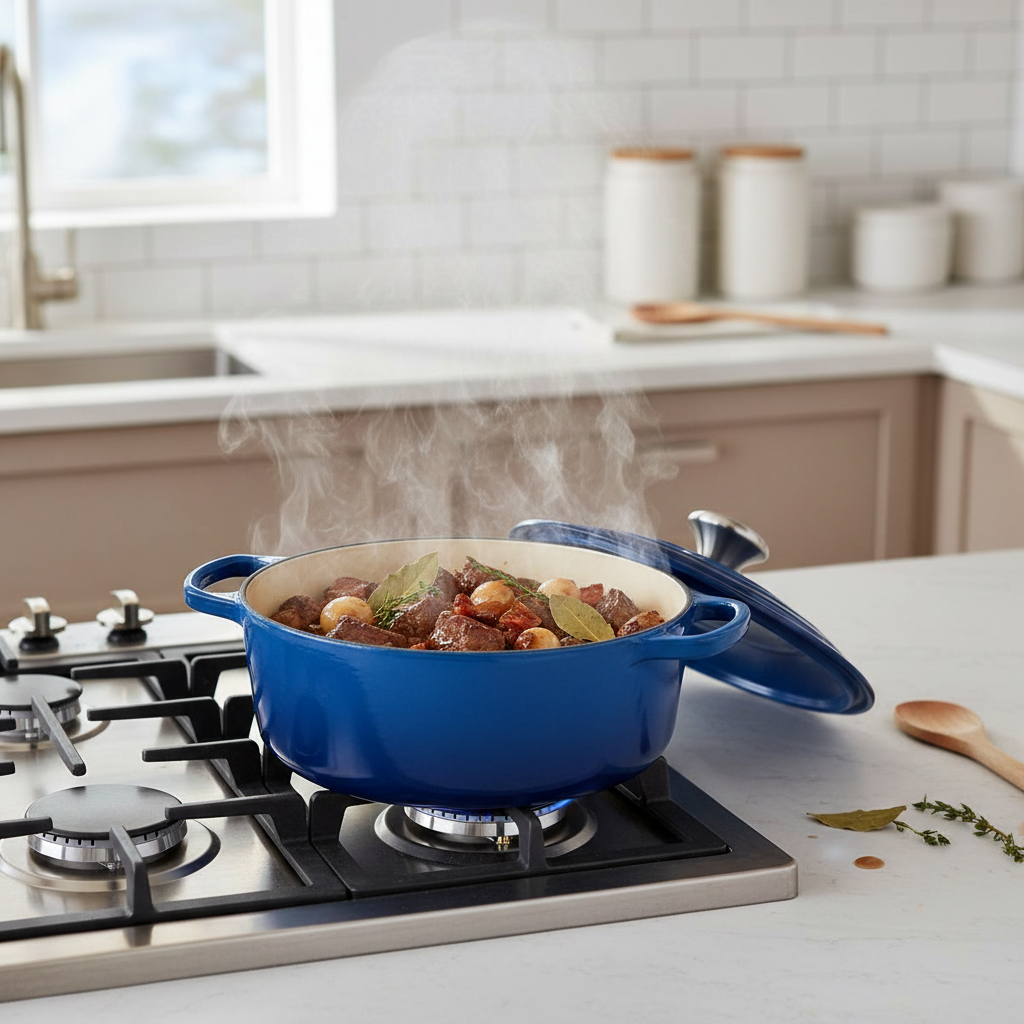 Blue lapis casserole cooking