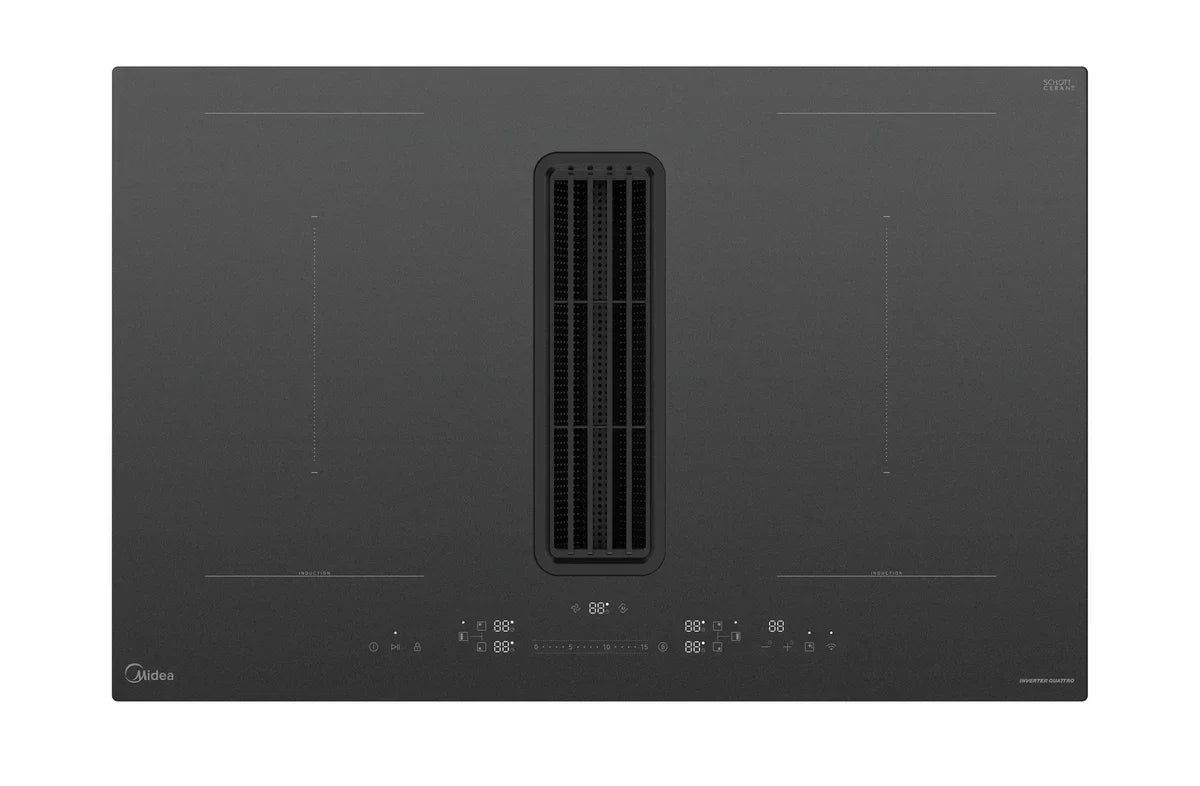 Midea MIH7480Y225GKH1 Pro 80cm Induction Extractor Hob - Black