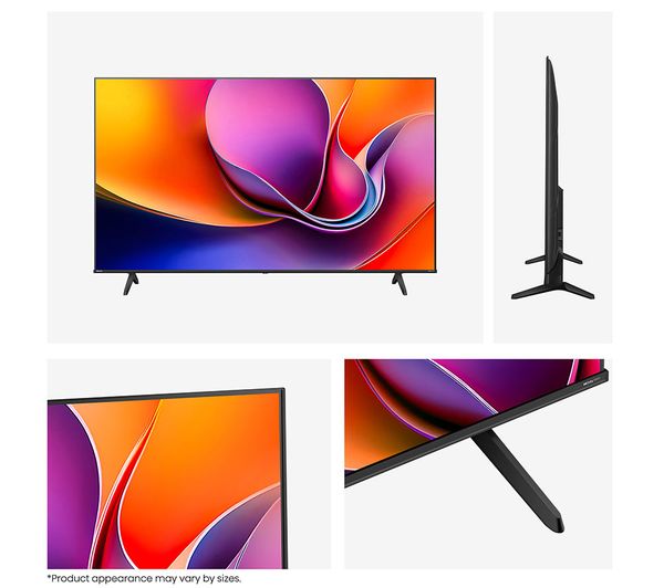 Hisense 55A6QTUK 55-inch 4K UHD Smart TV front and side product view