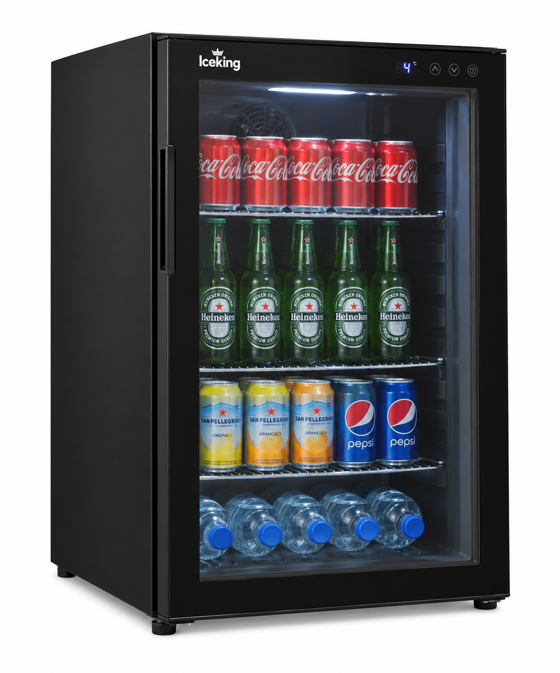 Iceking IKBEV85BK black 85 litre beverage cooler