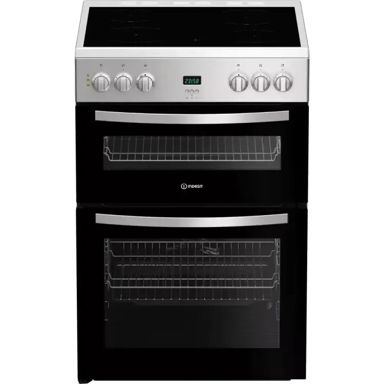Indesit IDE6VDCS1 60cm Ceramic cooker - Silver