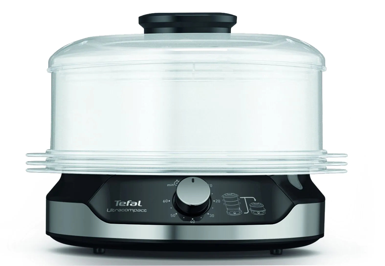 Tefal UltraCompact VC204865 Food Steamer - Black-4