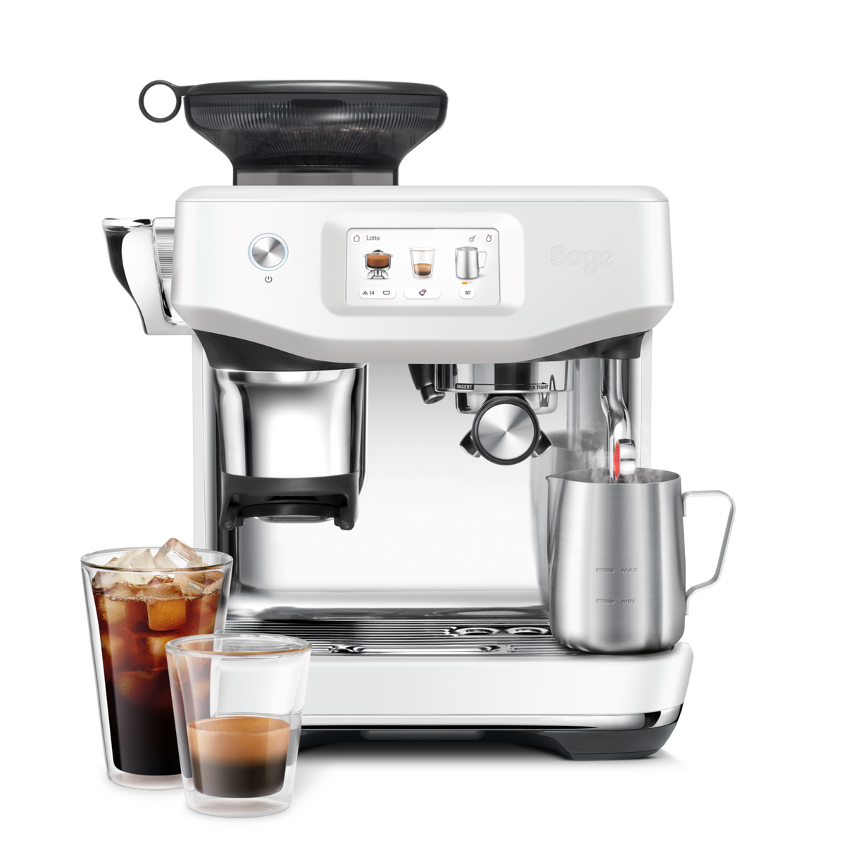 Sage Barista Touch Impress (Sea Salt White) - Cold Extraction Enabled
