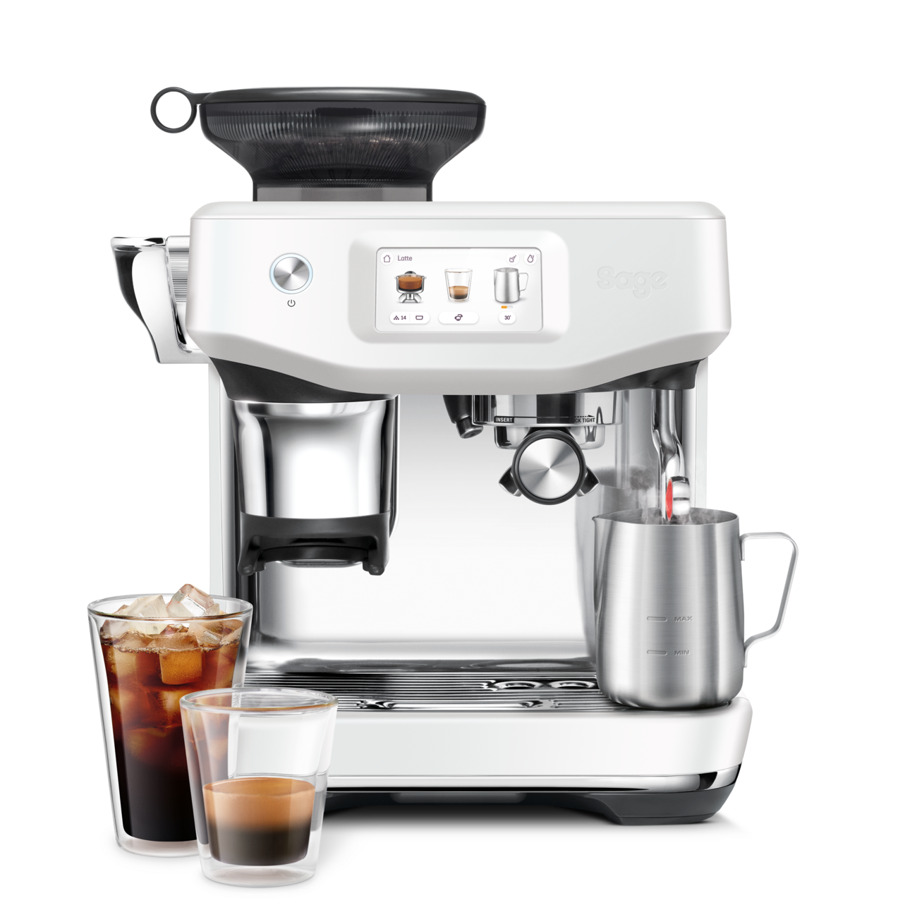 Sage Barista Touch Impress (Sea Salt White) - Cold Extraction Enabled