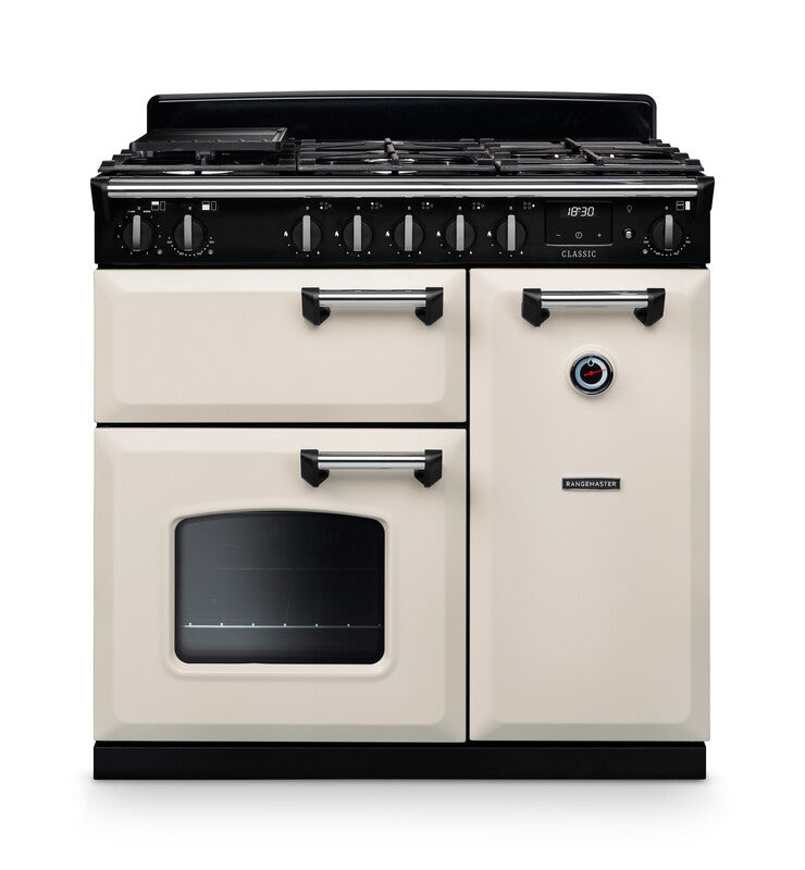 Rangemaster Classic Pale Cream Chrome