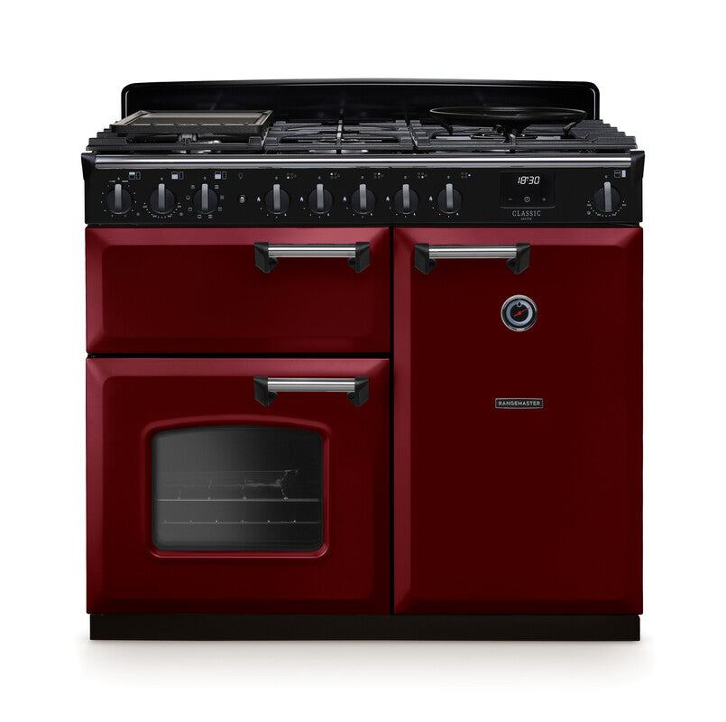 Rangemaster Classic Deluxe Bordeaux Chrome