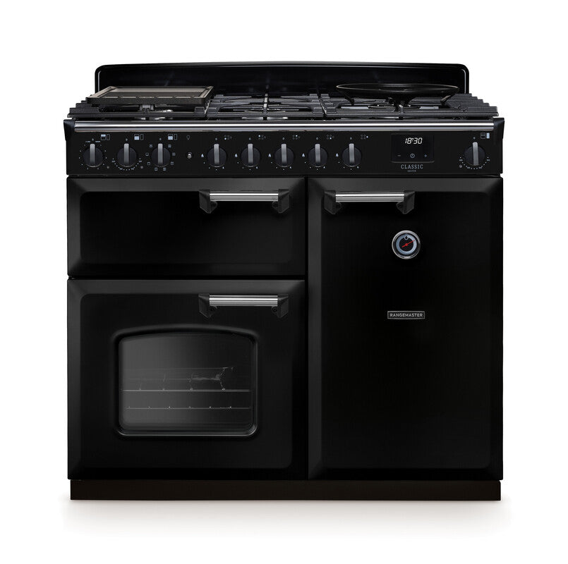 Rangemaster Classic Deluxe Gloss Black Chrome