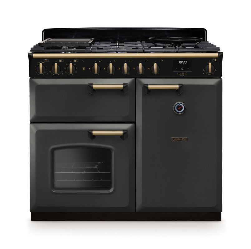 Rangemaster Classic Deluxe Slate Antique Brass