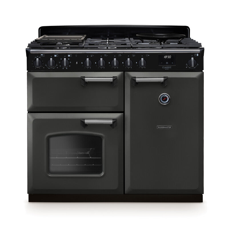 Rangemaster Classic Deluxe Slate Chrome