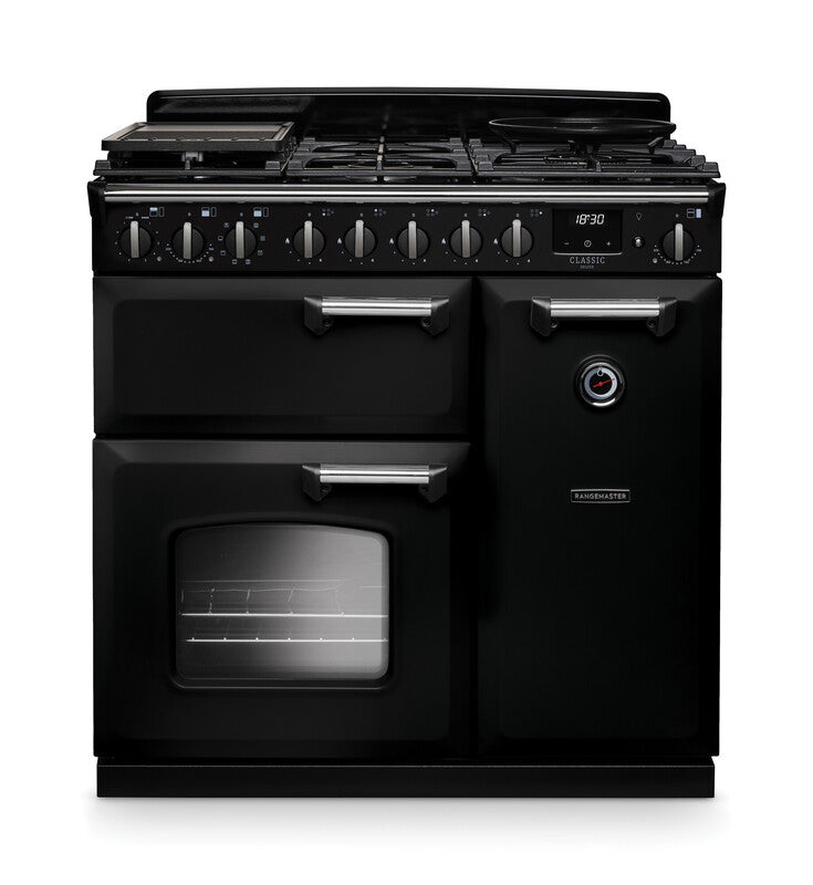 Rangemaster Classic Deluxe Gloss Black Chrome