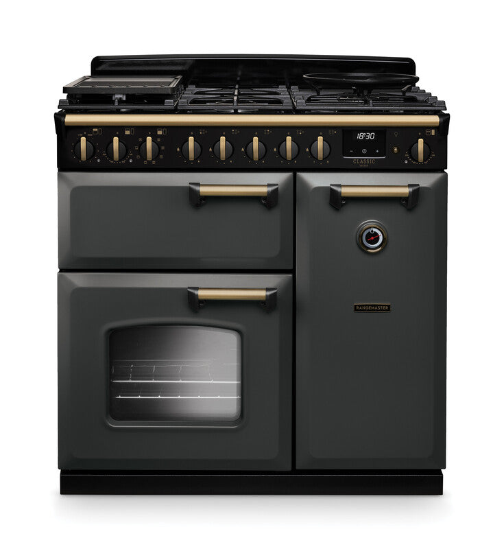 Rangemaster Classic Deluxe Slate Antique Brass