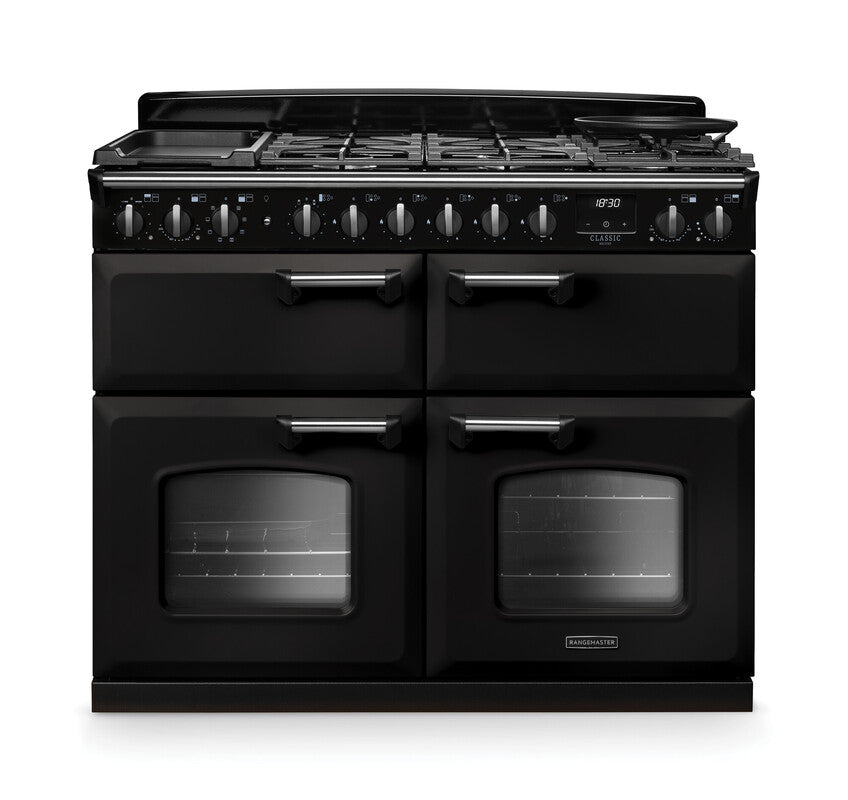 Rangemaster Classic Deluxe Charcoal Black Chrome
