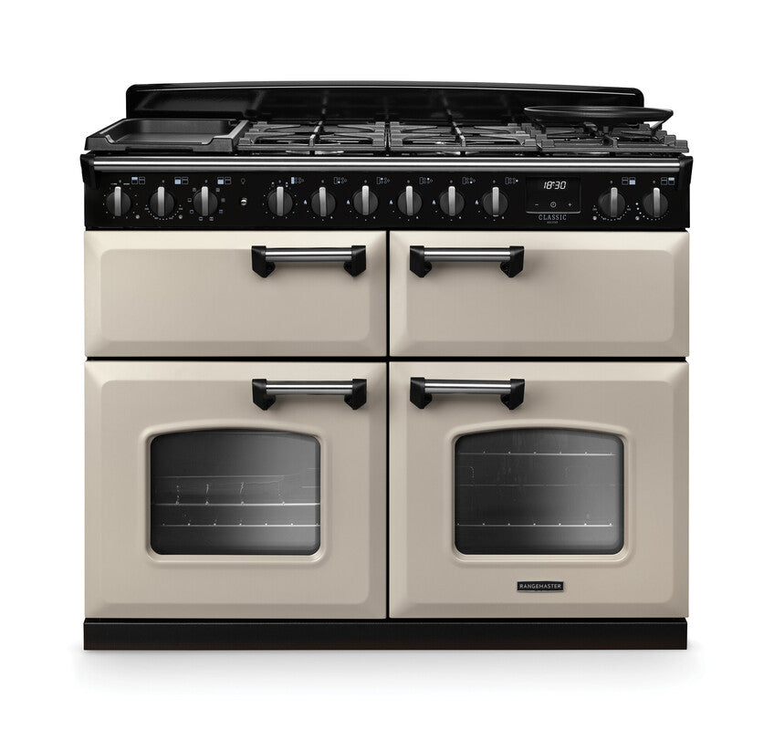 Rangemaster Classic Deluxe Pale Cream Chrome