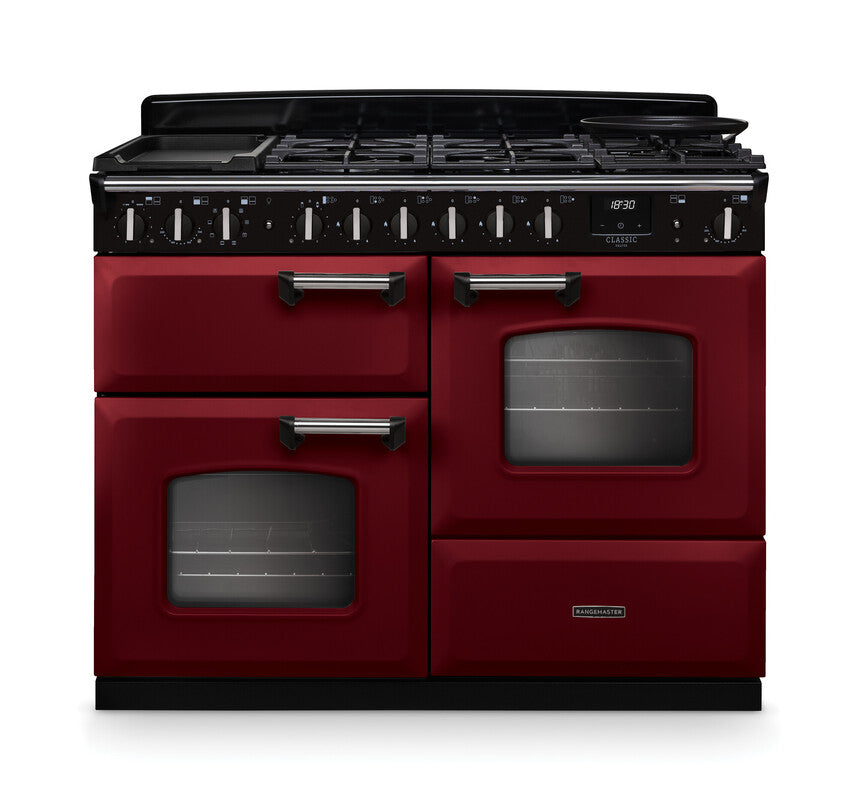 Rangemaster Classic Deluxe Bordeaux Chrome