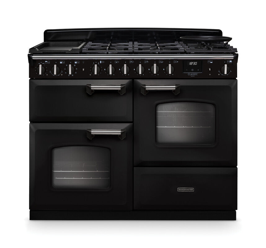 Rangemaster Classic Deluxe Charcoal Black Chrome